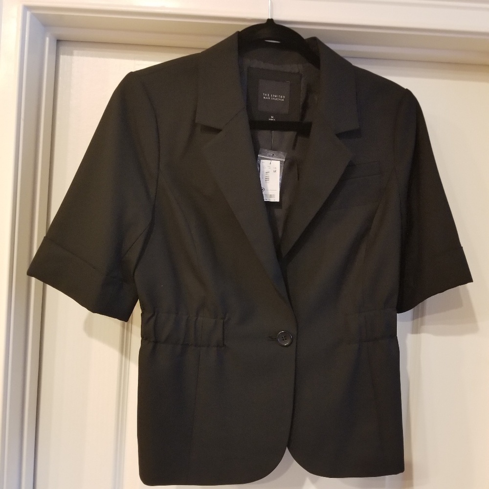 The Limited Black Short Sleeve Jacket/Blazer